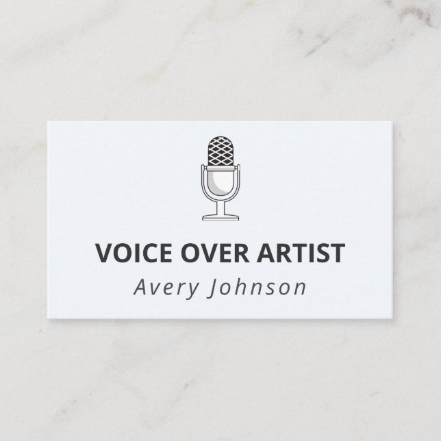 Classic-Elegant für Mikrofon-Tonrekorder Visitenkarte (Vorderseite)