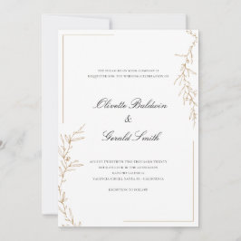 Classic Elegant Gold Blume Branch Wedding