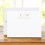 Classic Elegant Gold Moderne Minimalistisch Danke<br><div class="desc">Dank unserer Classic Elegant Modern Minimalistisch Monogram Dankeschön an den Stil. Diese sorgfältig gestalteten Karten verbinden zeitlose Eleganz mit zeitgemäßem Minimalismus und sind somit die perfekte Wahl, um Ihre Wertschätzung zu vermitteln. Diese Dankkarten sind mit Präzision und Liebe zum Detail gestaltet und sind mehr als nur Schreibwaren; sie sind personalisierte...</div>