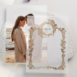 Classic Elegant Gold Wappen Wreath Wedding Overlay