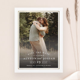 Classic Elegant Gold Wedding Foto Save The Date