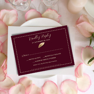 Classic & Elegant I Bulgarische Rose I Hochzeit RSVP Karte