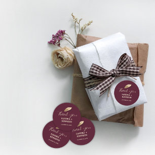 Classic & Elegant I Bulgarische Rose Ich danke Ihn Runder Aufkleber