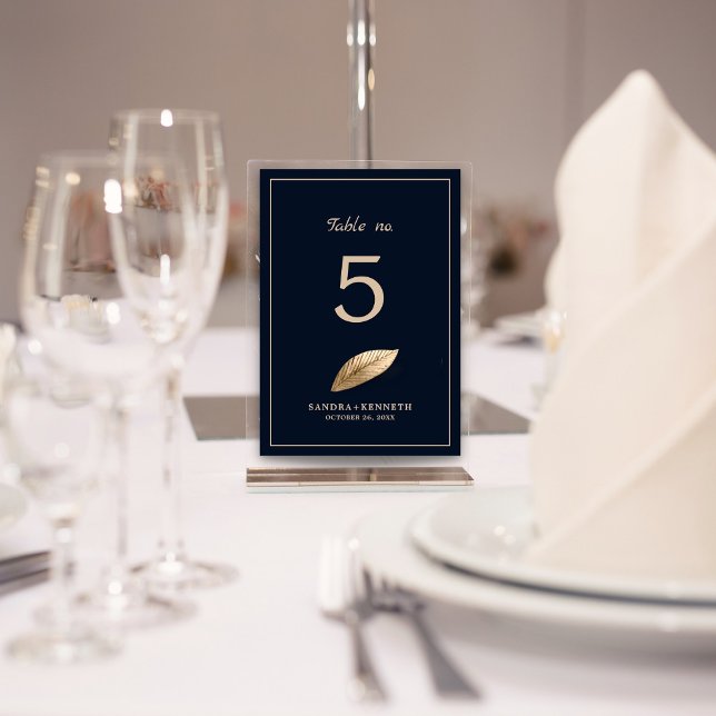 Classic & Elegant I Dark Blue I Wedding Tischnummer (Von Creator hochgeladen)