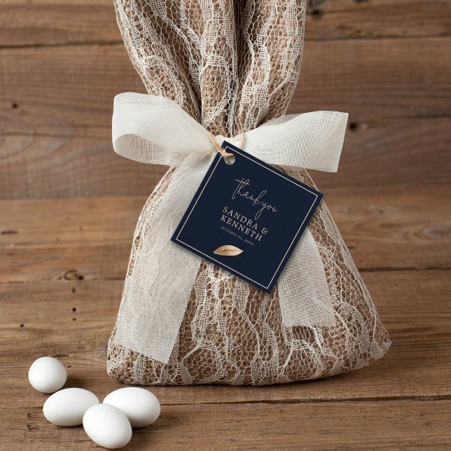 Classic & Elegant I Dark Blue Ich danke Ihnen für  Geschenkanhänger (Von Creator hochgeladen)