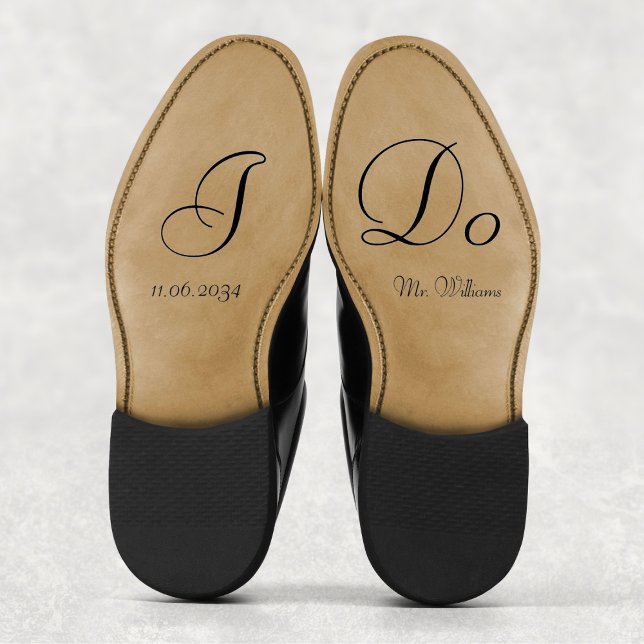 Classic Elegant I Groom Wedding Shoes Custom Aufkleber (Classic Elegant I Do Groom Wedding Shoes Custom Sticker
)