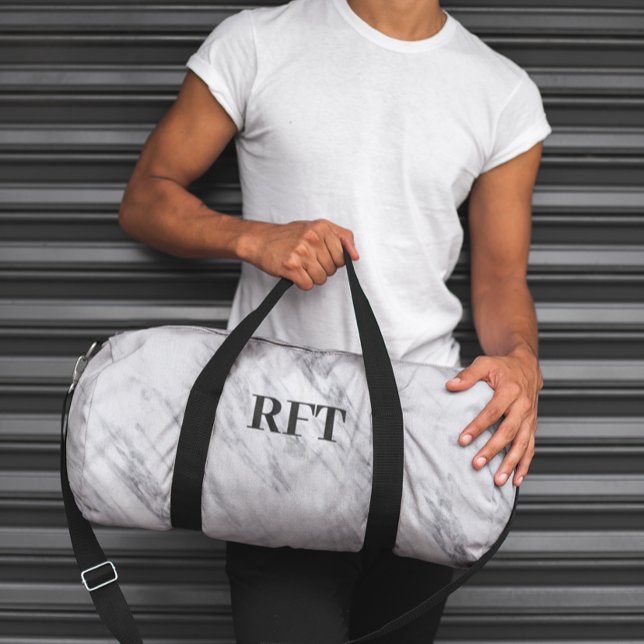 Classic Elegant Marble Monogram Duffle Bag (Von Creator hochgeladen)