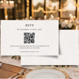 Classic Elegant Minimalist Simple Card RSVP Karte