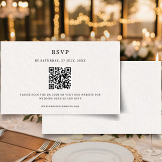 Classic Elegant Minimalist Simple Card RSVP Karte