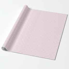 Classic Elegant Pastellrosa und weiße Polka Dosen Geschenkpapier