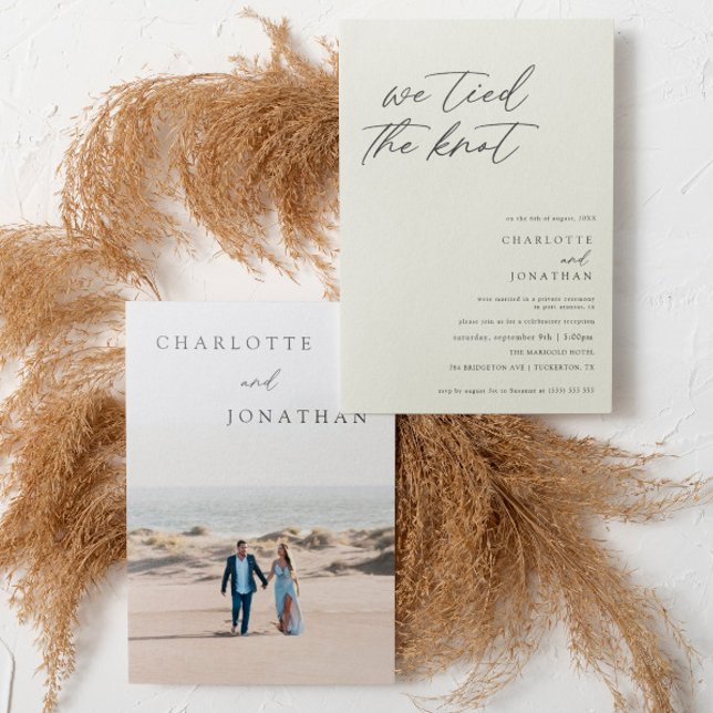 Classic Elegant Reception Only Elopement Wedding Einladung (Von Creator hochgeladen)