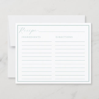 Classic Elegant Recipe Cards