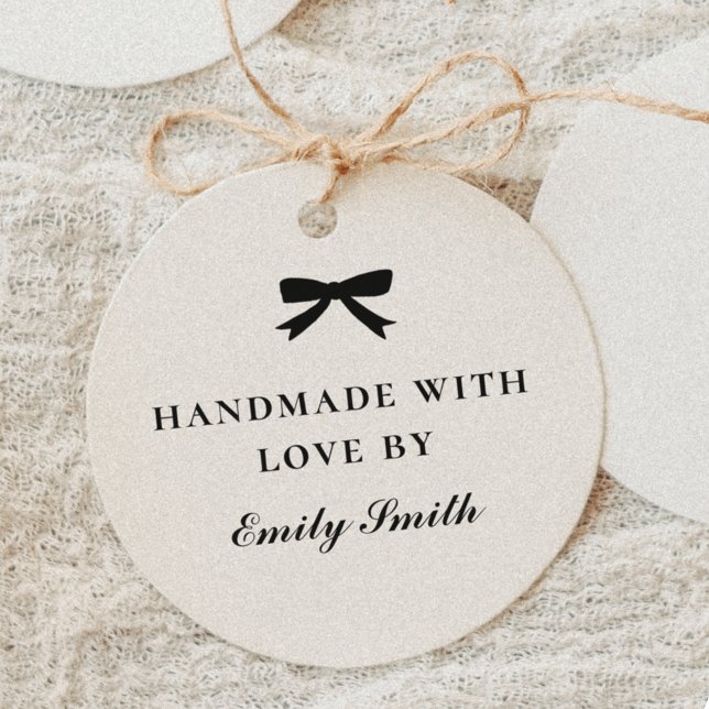 Classic Elegant Ribbon Bow Handmade with Love by Gummistempel (Von Creator hochgeladen)