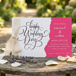 Classic Elegant Script Hochzeit Einladung