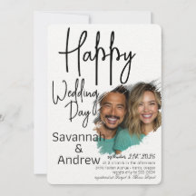 Classic Elegant Script Hochzeit Einladung