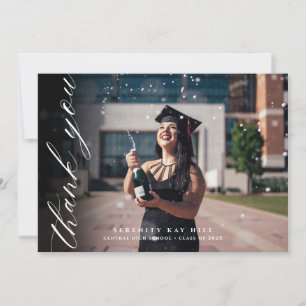 Classic Elegant Script Vielen Dank Dankeskarte