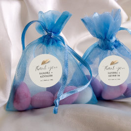 Classic & Elegant Vielen Dank Runder Aufkleber