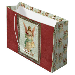 Classic Elegant Viktorianisch Vintage Weihnachts-E Große Geschenktüte