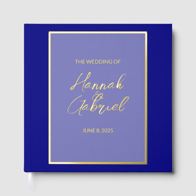 Classic Elegant Wedding Foil Gästebuch (Vorderseite)
