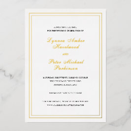 Classic Elegant Wedding Save the Date Folieneinladung