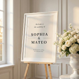 Classic Elegant Wedding Welcome Sign Poster
