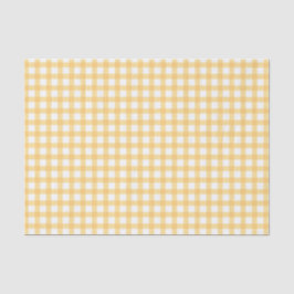 Classic Elegant Yellow Gingham Pattern Seidenpapier