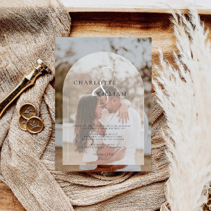 Classic Elegante Arch Foto Wedding Einladung