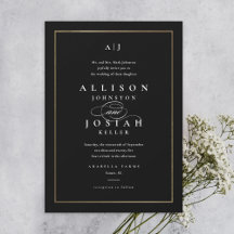 Classic Elegante Black and Gold Wedding