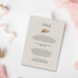 Classic & Elegante Hochzeit Begleitkarte