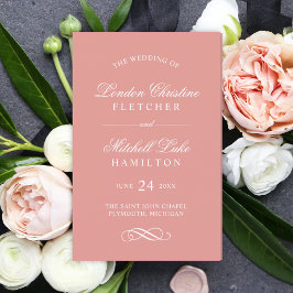 Classic Elegante Rose Gold Wedding Programmes
