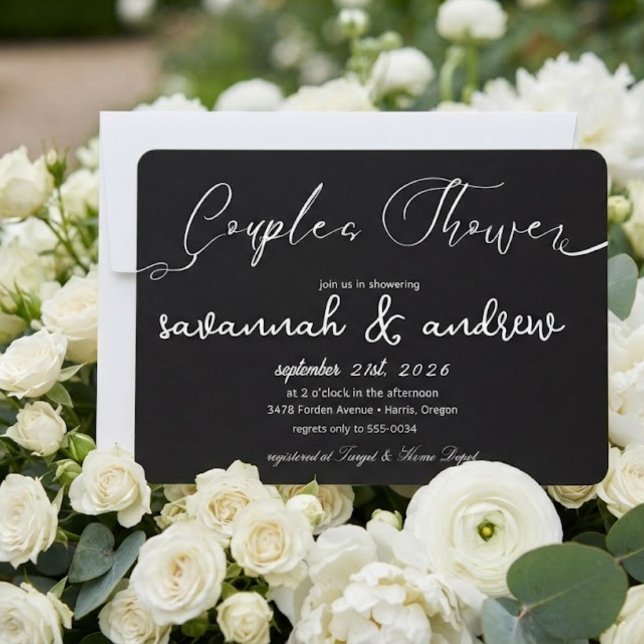 Classic Elegante Script Couples Einladung (Von Creator hochgeladen)