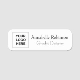 Classic Elegantes Firmenlogo für Mitarbeiter Namensschild