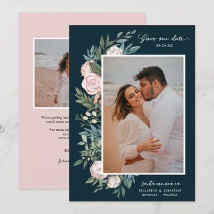 Classic Elegantes, gemaltes Foto mit 2 Farben   Du Save The Date