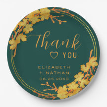 Classic Emerald Green & Gold Wedding Vielen Dank