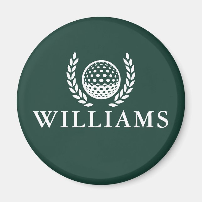 Classic Emerald Green Personalized Name Monogram Magnet (Vorne)