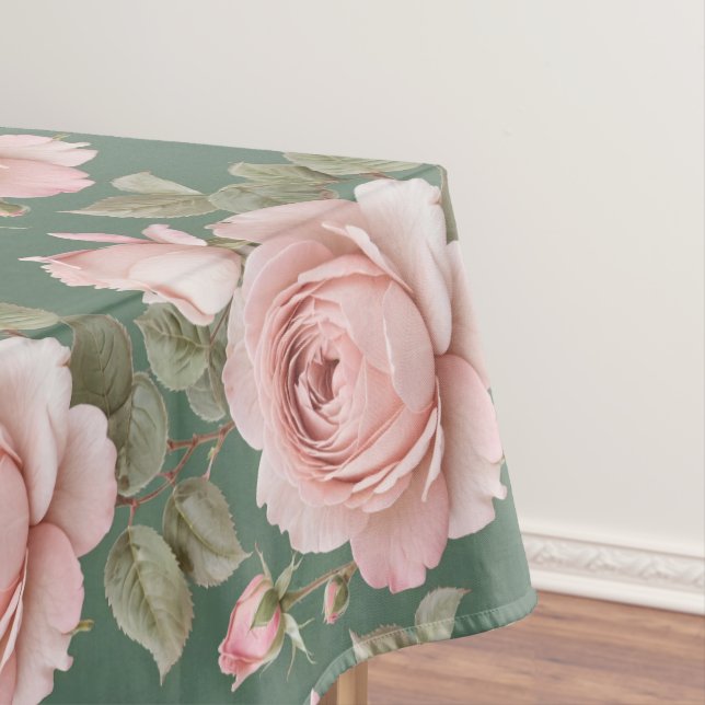 Classic English Roses In Blush Pink  Tischdecke (Beispiel)