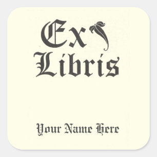 Classic Ex Libris Buchzeichen Quadratischer Aufkleber