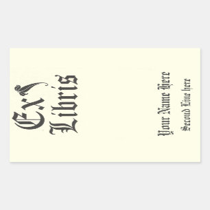 Classic Ex Libris Buchzeichen Rechteckiger Aufkleber