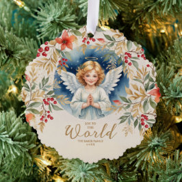 Classic Exquisite Christmas Victorian Angel Xmas Ornament Karte