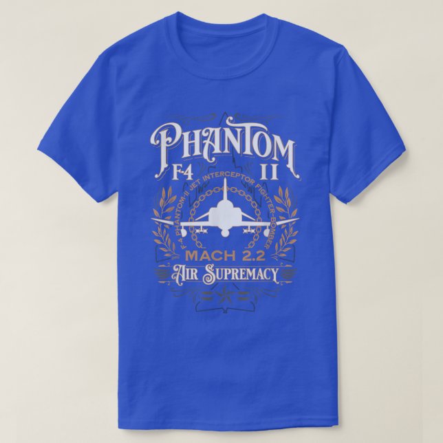 Classic F4 Phantom II Kampfbomber Jet Aircraft T-Shirt (Design vorne)