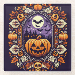 Classic Fair Isle Halloween/Pumpkin Glasuntersetzer