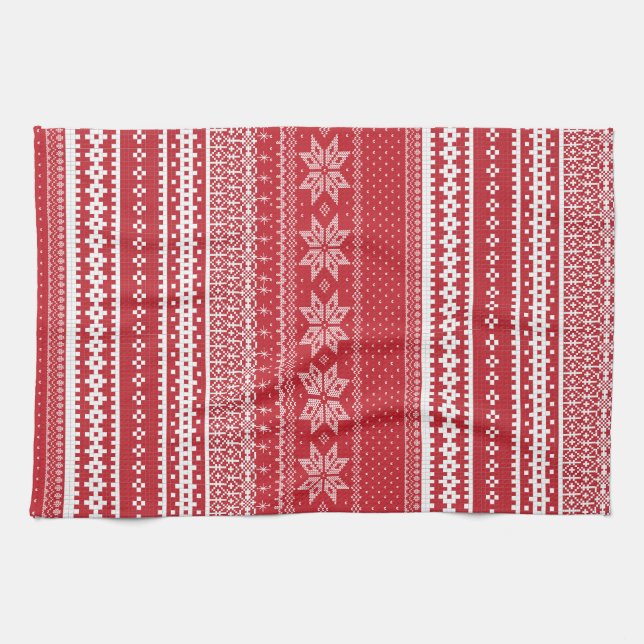 Classic Fair Isle Kitchen Towel Geschirrtuch (Horizontal)