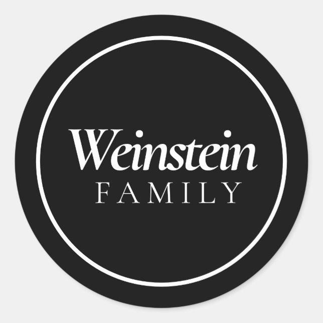 Classic Family Name Purim Sticker (Vorderseite)