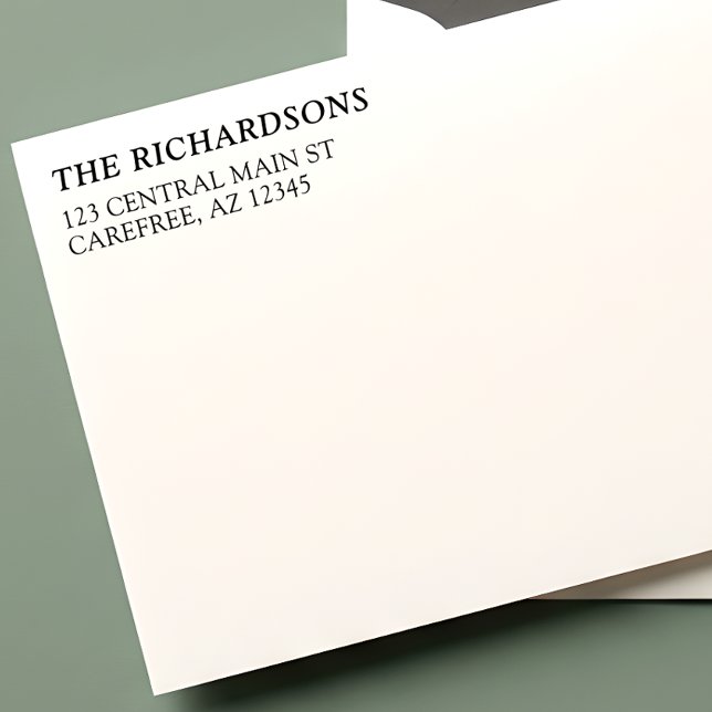 Classic Family Name Return Address Permastempel (Von Creator hochgeladen)