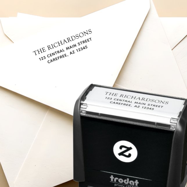 Classic Family Name Return Address Permastempel (Von Creator hochgeladen)