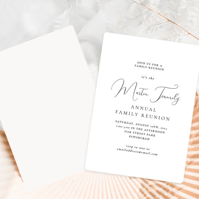 Classic Family Wiedersehen Minimal Einladung (Von Creator hochgeladen)