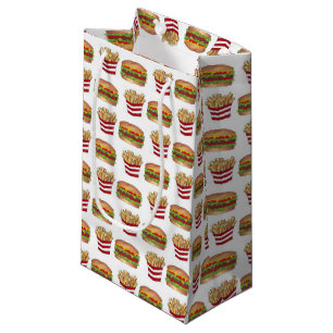 Classic Fast Food Pairing Burger und French Fries Kleine Geschenktüte