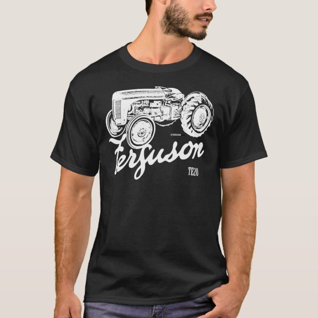 Classic Ferguson TE20 script and illustration Esse T-Shirt (Vorderseite)