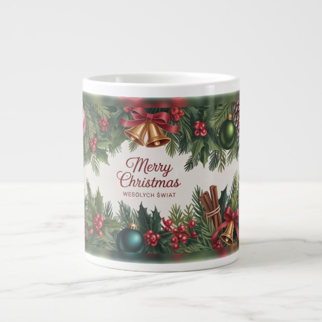 Classic Festive Garland Jumbo-Tasse (Vorderseite)