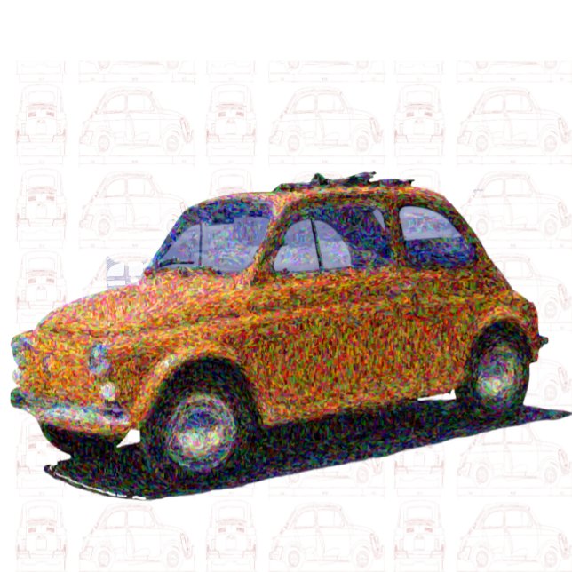 Classic Fiat 500 in blau T-Shirt (Von Creator hochgeladen)